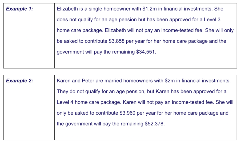 Too wealthy for home care subsidies