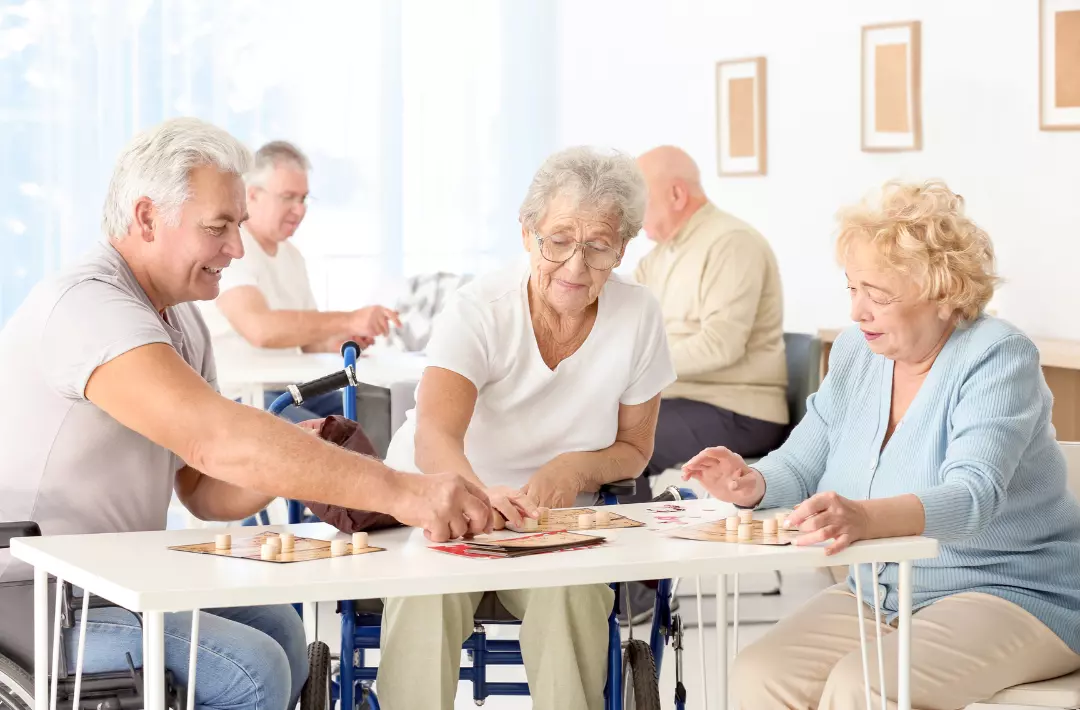 A group of elderly people in a consumer directed care setting